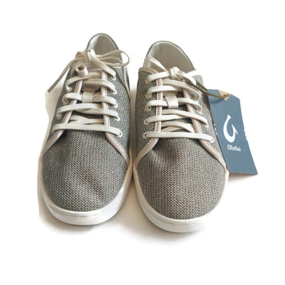 Olukai Womens Size 9 PEHUEA LI Two Tone Mesh Casual Shoe Sneaker Tapa White Sand - Picture 5 of 9